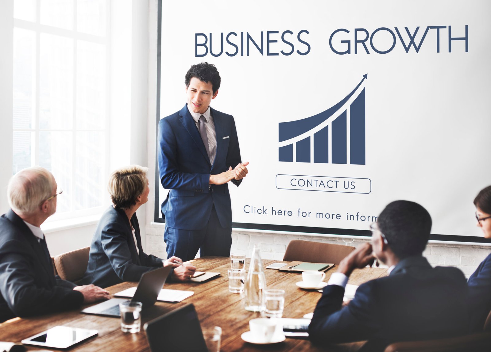 Business Success Report Graph Concept